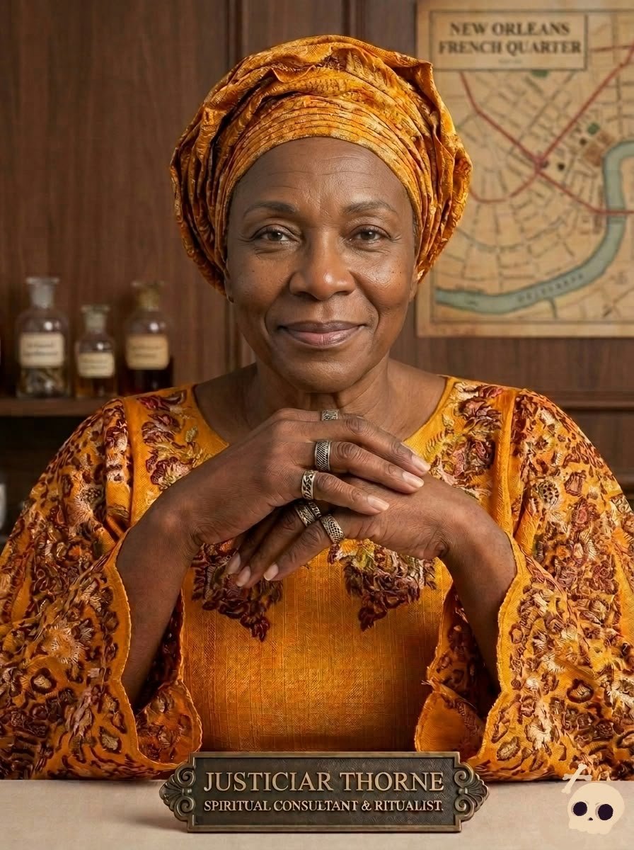 Justiciar Thorne, spiritual consultant and ritualist